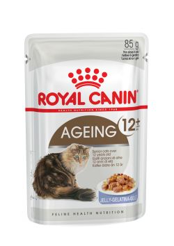 Royal Canin - Cat Ageing 12+ in Jelly 85g pouch - 12 Pack For Discount