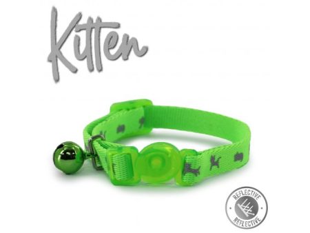 Ancol - Safety Kitten Collar - Hi-Vis Green For Sale