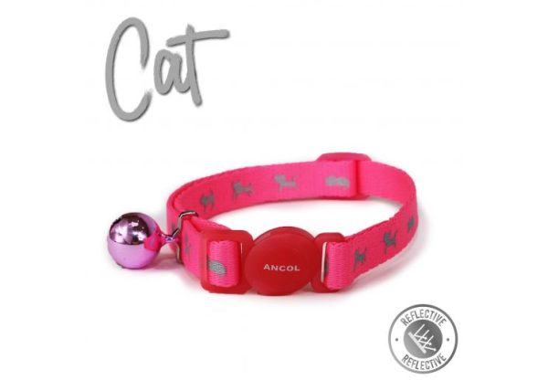 Ancol - Reflective Cat Collar - Hi-Vis Pink Online now