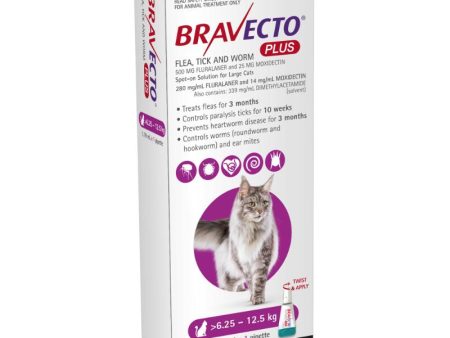 All In One Bravecto Plus Spot On for Large Cats Purple FREE GIFT WITH PURCHASE!* on Sale