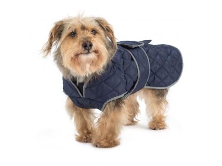 Ancol - Muddy Paws Quilted Dog Coat - Navy - X Large Online Hot Sale