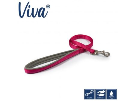 Ancol - Viva Nylon Padded Snap Lead - Pink - 100cm x 12mm (Max 20kg) For Discount