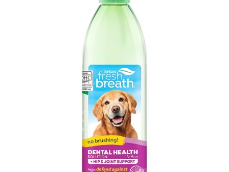 TropiClean Fresh Breath Dental Health Solution Plus Hip & Joint 473ml Hot on Sale