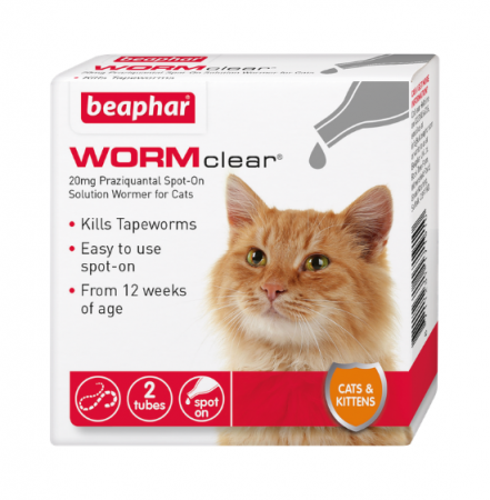 Beaphar - Wormclear Cat Spot-on - 2 Pipette Online Hot Sale