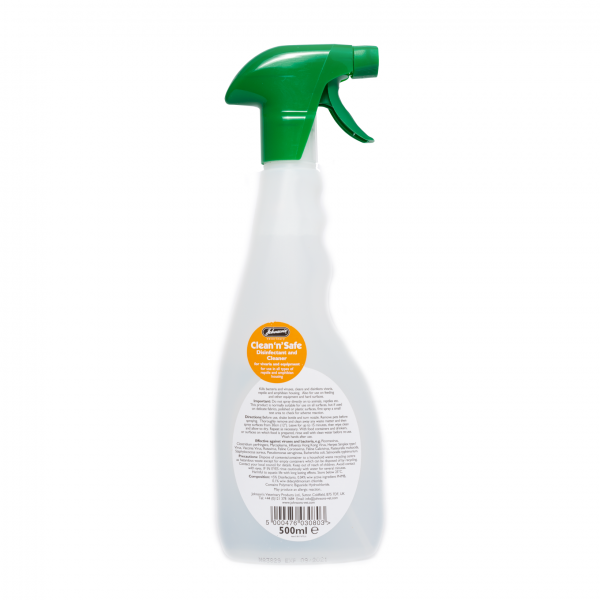 Johnsons - Clean & Safe Reptile Disinfectant - 500ml For Sale