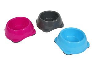 Animal Instincts - Plastic Dog Bowl - Grey Pink Blue - 700ml Cheap