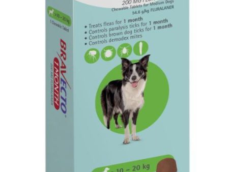 1 Month Bravecto Chew for Medium Dogs Green FREE GIFT WITH PURCHASE!* Supply