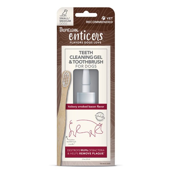 Tropiclean Enticers Teeth Kit Hickory Bacon 59ml For Sale