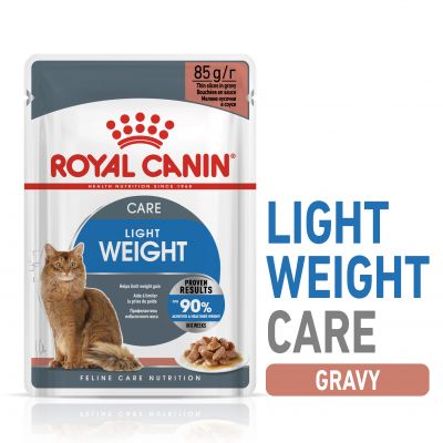 Royal Canin - Cat Light Weight Care in Gravy 85g Pouch - 12Pack Fashion