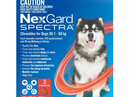 Nexgard Spectra Chews for Dog 30.1-60kg Red Hot on Sale