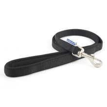 Ancol - Viva Nylon Padded Snap Lead - Black - 100cm x 12mm (Max 20kg) Hot on Sale