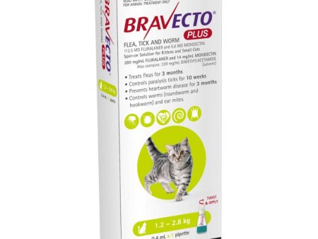 All In One Bravecto Plus Spot On for Small Cats FREE GIFT WITH PURCHASE!* Discount