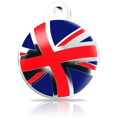 Custom Engraved Pet Tag - Large Disc Flag Online now