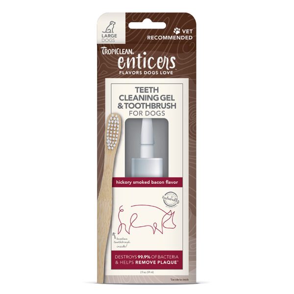 Tropiclean Enticers Teeth Kit Hickory Bacon 59ml For Sale