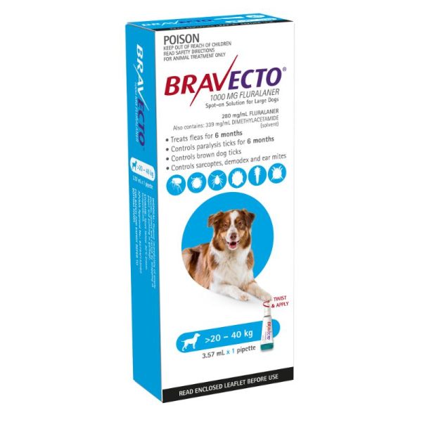 6 Month Bravecto Spot On for Large Dogs Blue FREE GIFT WITH PURCHASE!* For Cheap