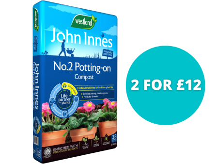 John Innes Peat Free Compost No 2 28L - Bundle of 2 for £12 Fashion