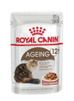 Royal Canin - Cat Ageing 12+ in Gravy 85g Pouch - 12 pack For Sale