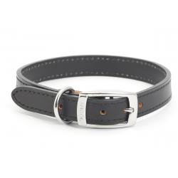 Ancol - Classic Leather Collar - Black - 20  For Discount