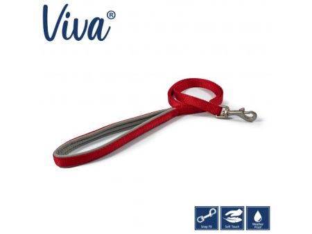 Ancol - Viva Nylon Padded Snap Lead - Red - 100cm x 12mm (Max 20kg) Fashion