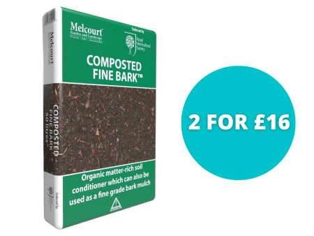 Melcourt Composted Fine Bark 50L - Bundle 2 for £16 Online