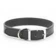 Ancol - Classic Leather Collar - Black - 24  For Sale