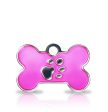 Custom Engraved Pet Tag - Patterned Large Bone With Paw Print Discount