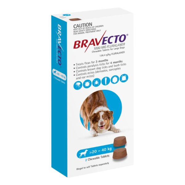 6 Month Bravecto Chew for Large Dogs Blue FREE GIFT WITH PURCHASE!* Online Hot Sale